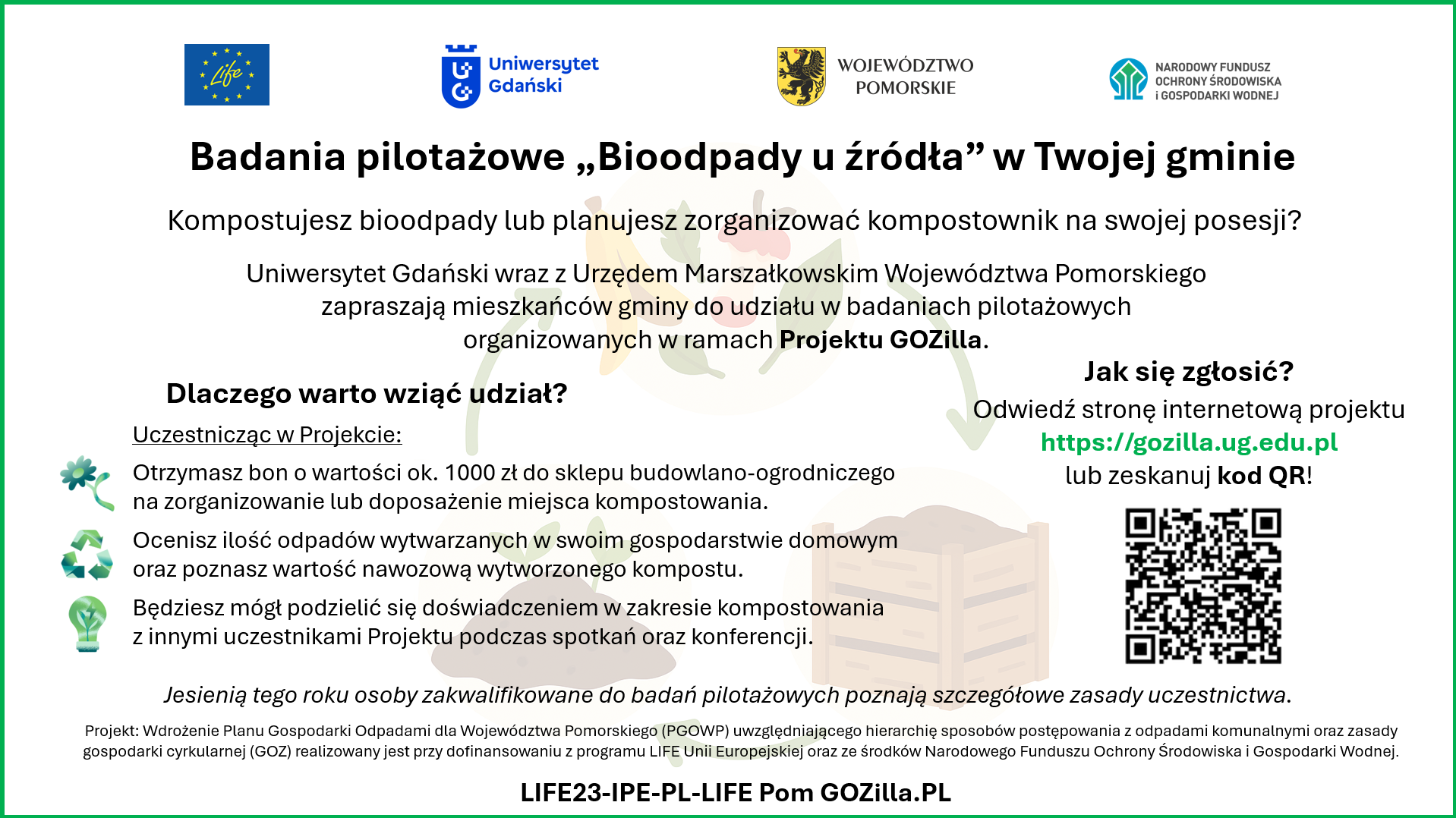 Badania pilotażowe „Bioodpady u źródła” w Twojej gminie